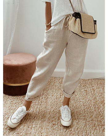 Loose Cotton Casual Plain Casual Pants