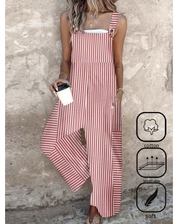 Vacation Square Neck Bib Pants